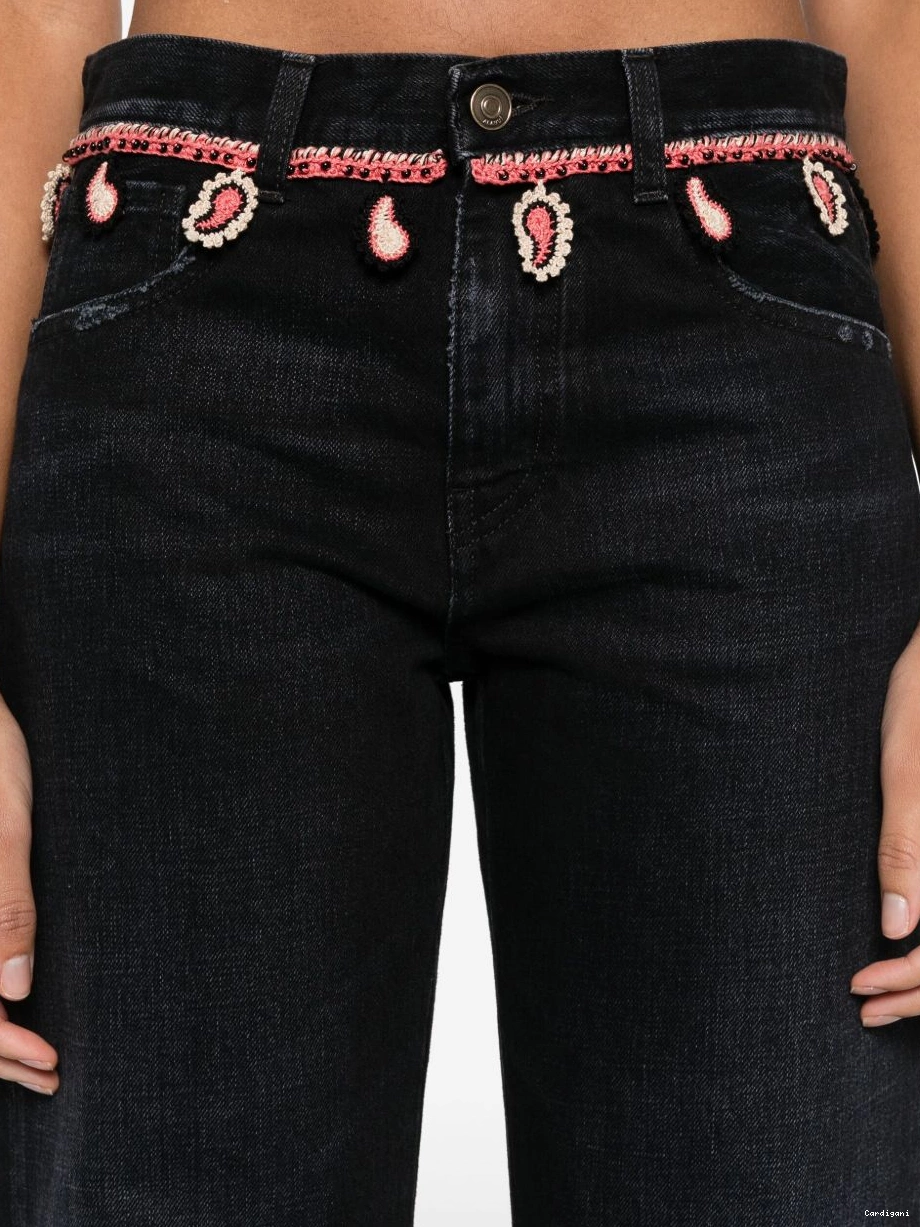 Affordable Alanui Inner straight-leg Energy jeans Women 0715